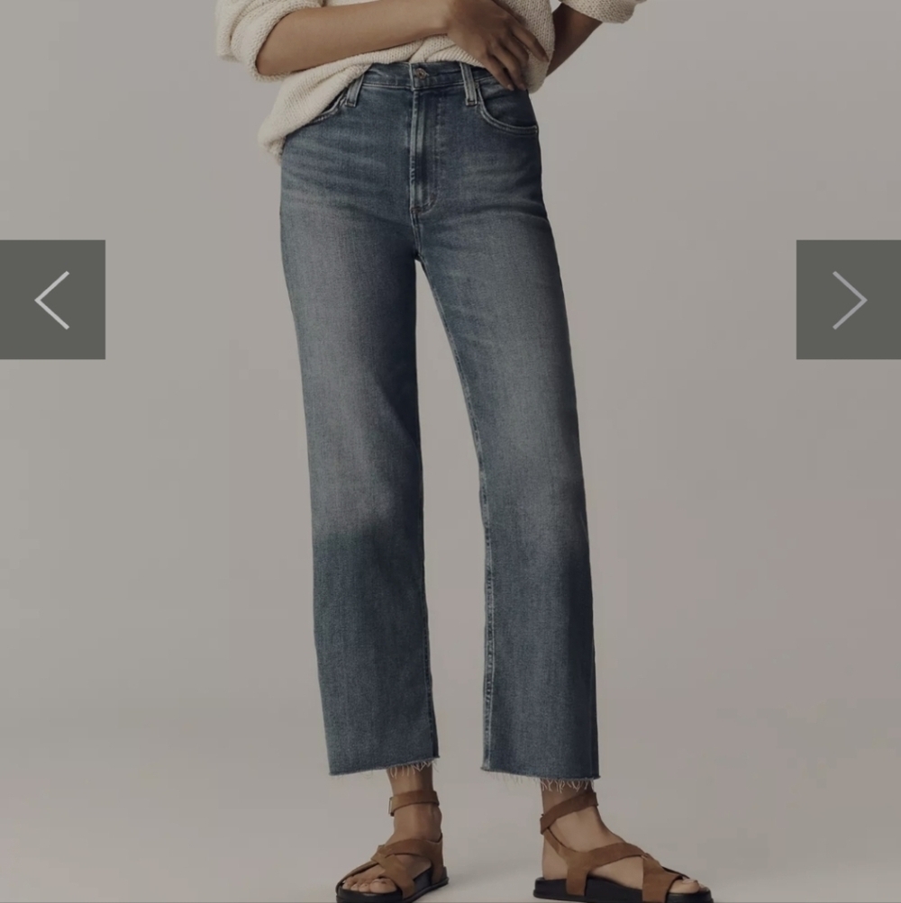 CITIZENS OF HUMANITY straight leg high rise jeans button fly 26